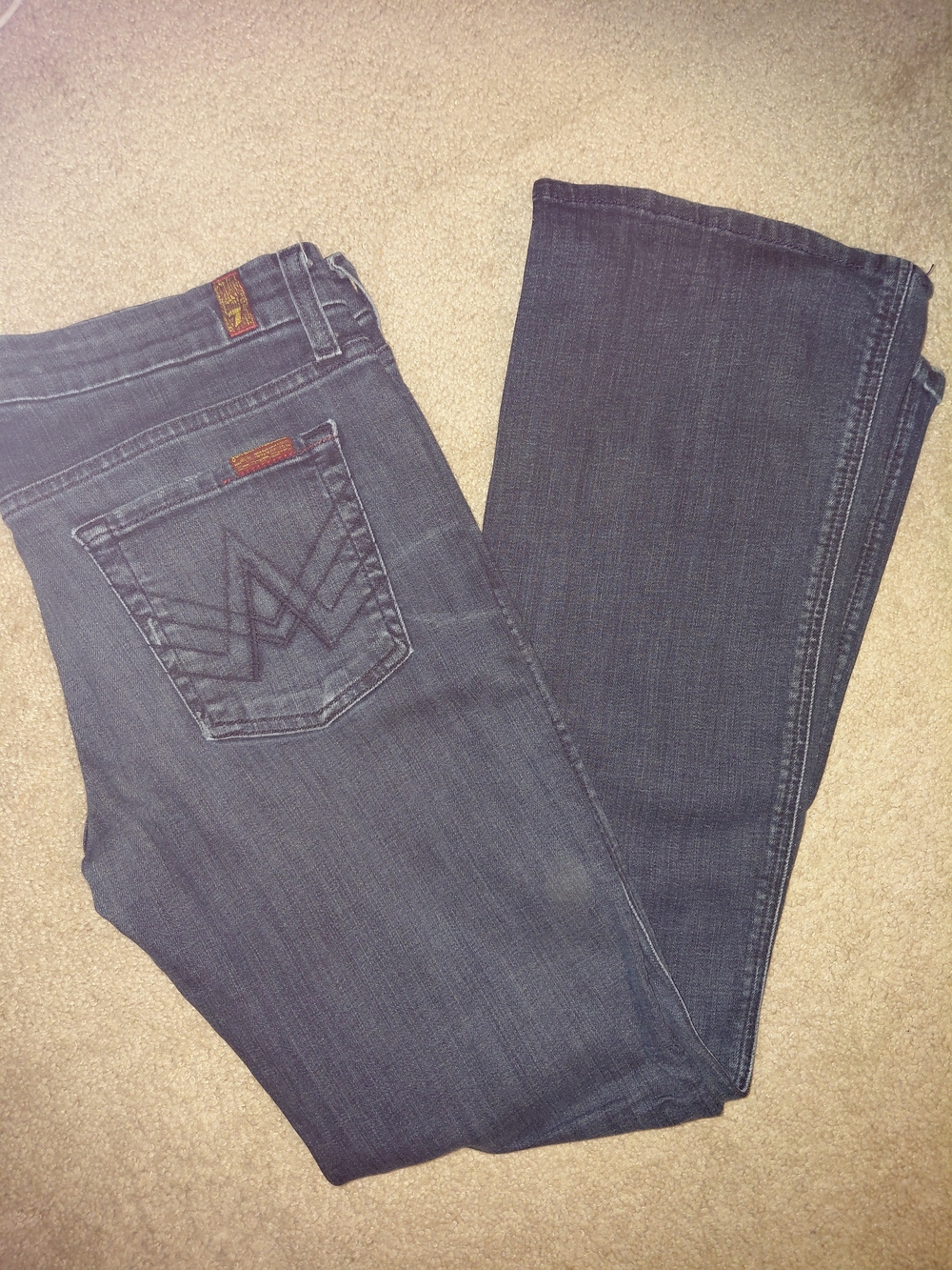 7 For All Mankind Women's Dark Blue Bootcut Jeans
